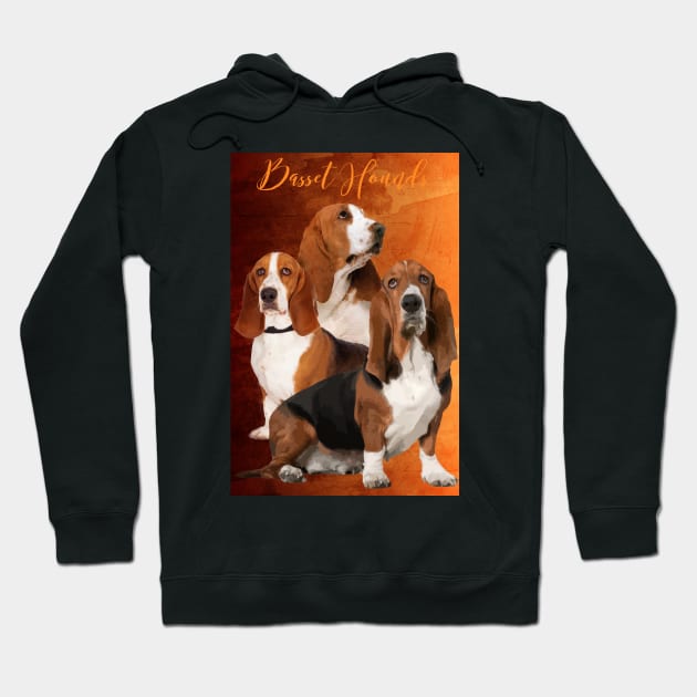 Basset Hound Composite Hoodie by rs-designs